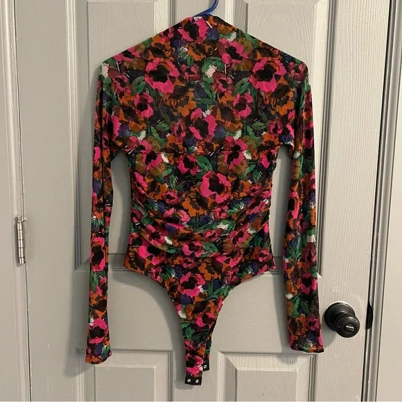 Misa Hayworth Multicolor Floral Bodysuit - Picture 4 of 5